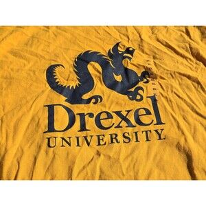 DREXEL UNIVERSITY DRAGONS Gold/Yellow Champion T-SHIRT MENS XL New With Tags